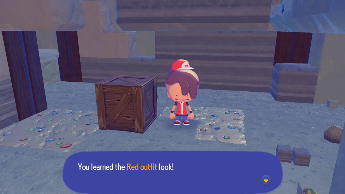 CalebVersus's tweet photo. Just found Red's outfit on a Dream Island. This level of content in this game is nuts!! 👀 #pokopia https://t.co/C72wtCT00X