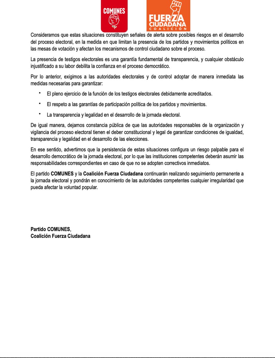 Partido COMUNES 🌹 tweet media