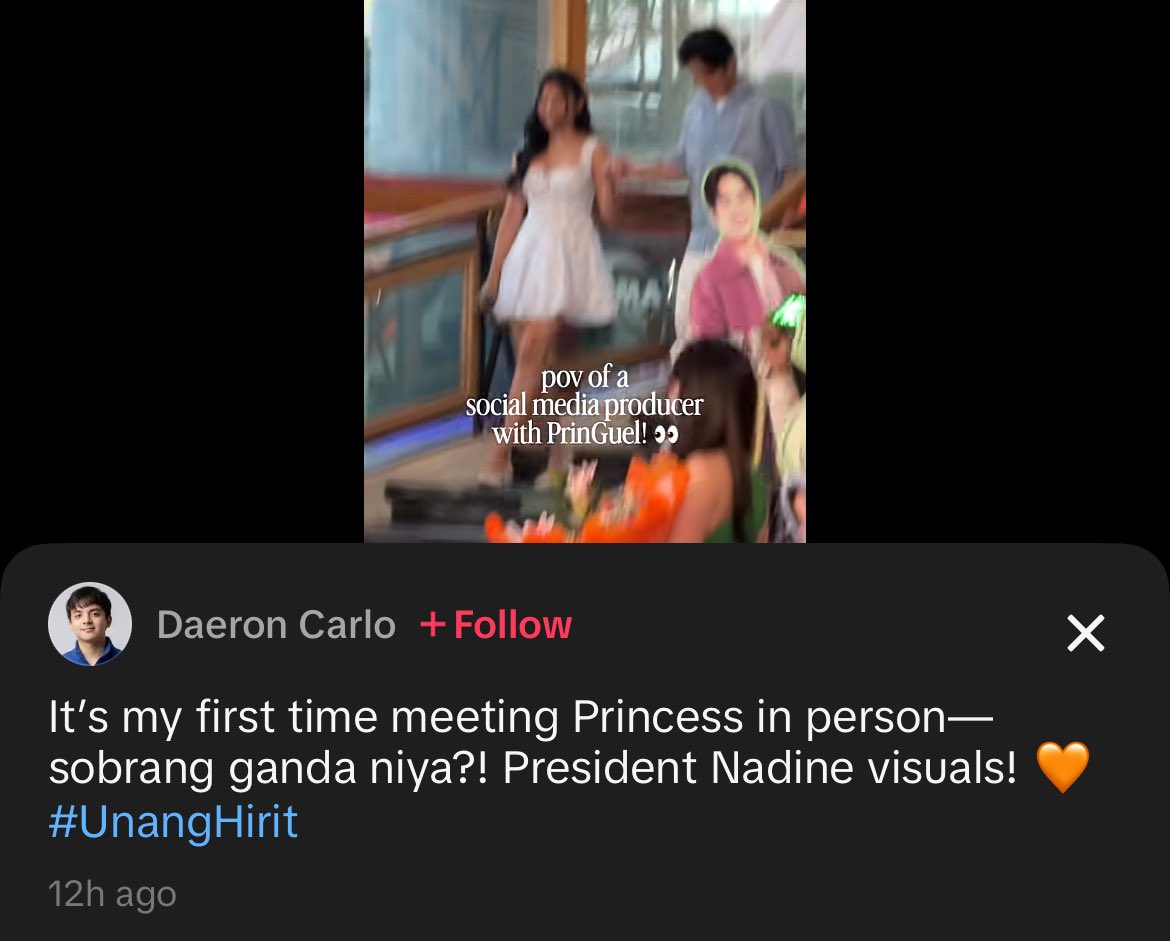 the social media producer of unang hirit uploaded a compilation of videos from their UH guesting with a caption: “It’s my first time meeting Princess in person—sobrang ganda niya?! President Nadine visuals! 🧡”

#PrincessAliyah