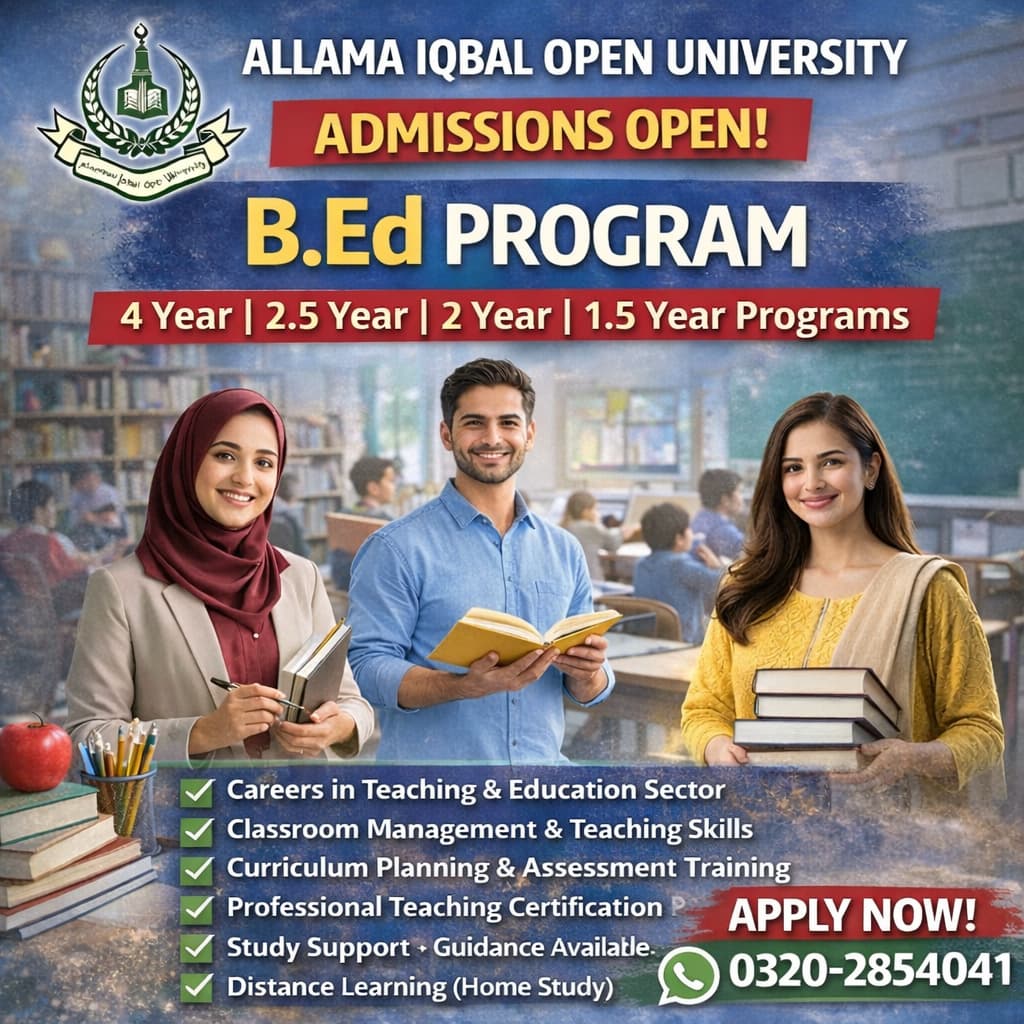 Mr_Humza007's tweet photo. Dream of becoming a teacher? 👩‍🏫👨‍🏫
AIOU B.Ed is your pathway to success!
Study smart. Teach better. Inspire more. 🌟
Whatsap 0320-2854041

#aiou #bed #dha #uae #internationalstudents https://t.co/3ySEOGOAY4