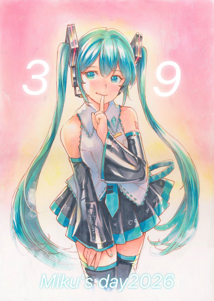 MayoRiyo's tweet photo. ハッピーミクの日❣️¶(⁄=˅̮=∖)⁋
キュートで素敵な歌声をこれからも聴かせてね！

#ミクの日2026 https://t.co/kNlVU8lLeE