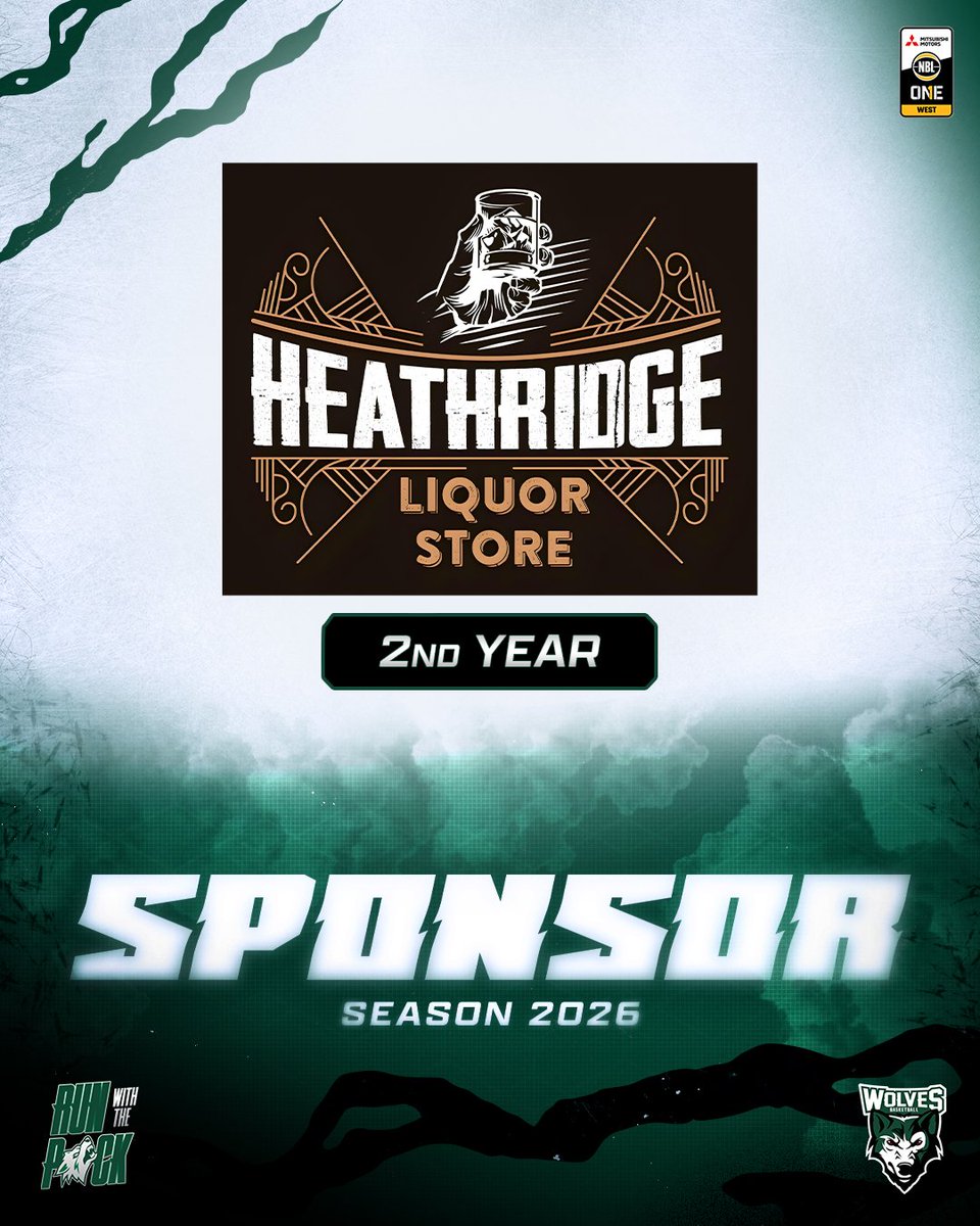 Heathridge Liqour has re-signed as a Delivery Partner for the upcoming NBL1 West Season! 🐺

You can read more about Heathridge Liqour at the link below!

🔗: bit.ly/4cHG3u3

To sponsor The Pack in 2026, email sponsorship@wolves.asn.au today!

#NBL1 #Wolfpack #Joondalup