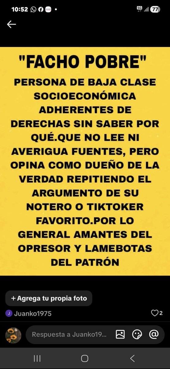 Vickysusan2's tweet photo. @fjgcanepa @Tor25899035 Y que esperas para demostrarlo...mucha bla bla y poca acción...porque? puras mentiras..asi son todos los fachos, repiten como loro, copian y pegan y nada demuestran. https://t.co/V7LzUq4m38