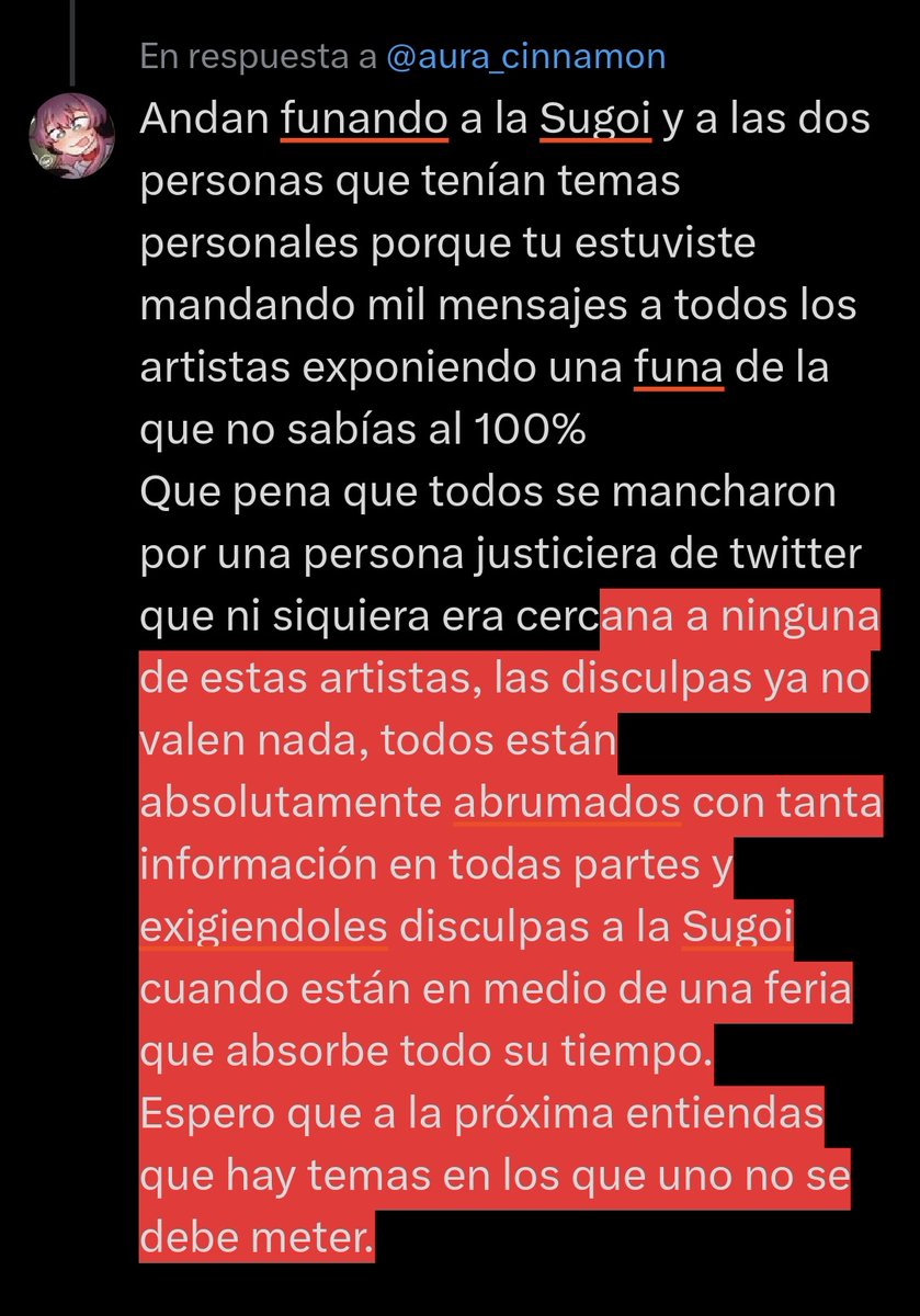 HedaSpycha's tweet photo. @aura_cinnamon Sin quitar que ambas personas tuvieron que exponer temas super personales, de verdad, que pena, lo siento por ambas partes.
Espero que esto ayude a muchos a tomar consciencia de estos temas. https://t.co/Bu80xaV2w5