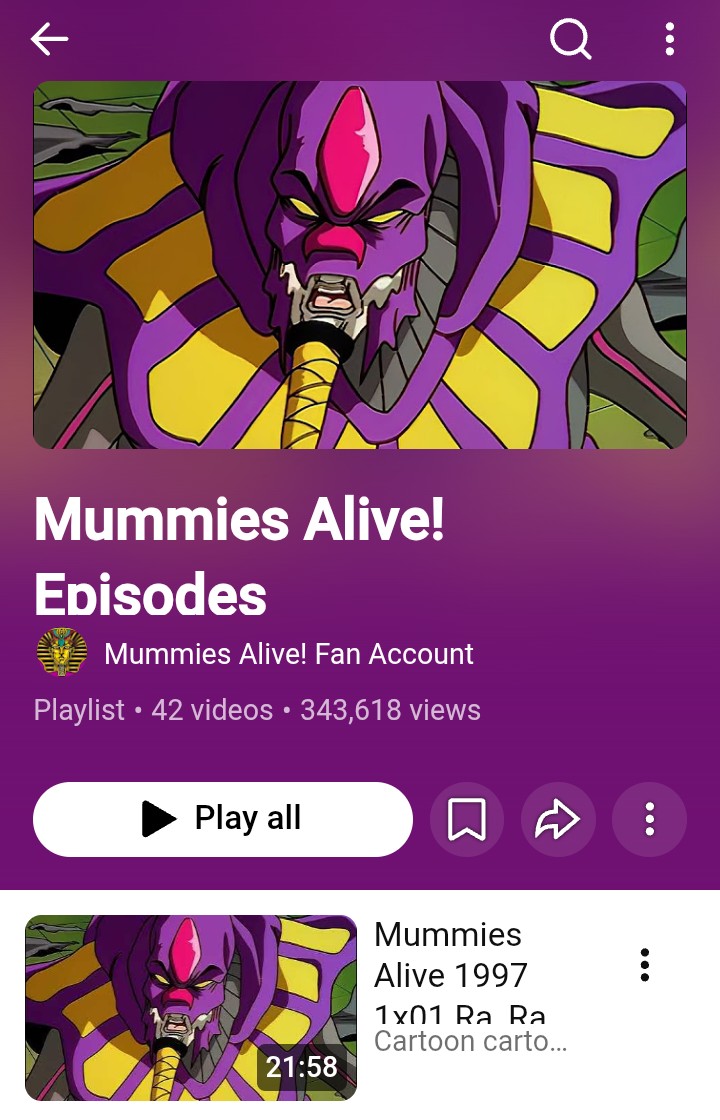 GSheppard1's tweet image. "MUMMIES ALIVE!" (1997).
Animated Episodes: m.youtube.com/playlist?list=…