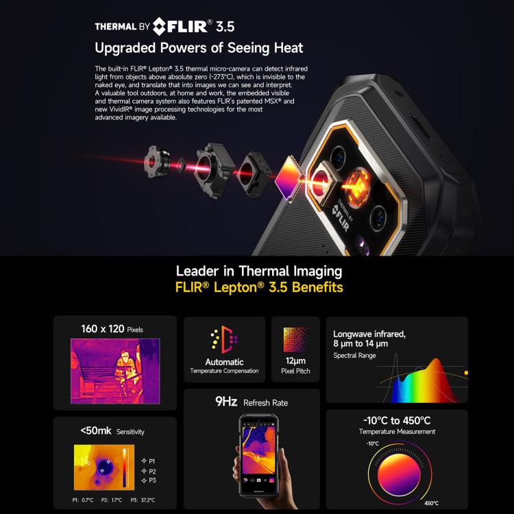 SunskyOnline's tweet image. Ulefone Armor 27T Pro+
 
➤ FLIR 3.5 Professional Thermal Imaging
➤ 10600mAh Low-Temp Solid-State Battery
➤ 64MP Night Vision Camera
➤ uSmart Expansion Connector for Accessories
 
👉bit.ly/4rgtauf
#Armor27TPro #ThermalVision #RuggedKing #FieldWork