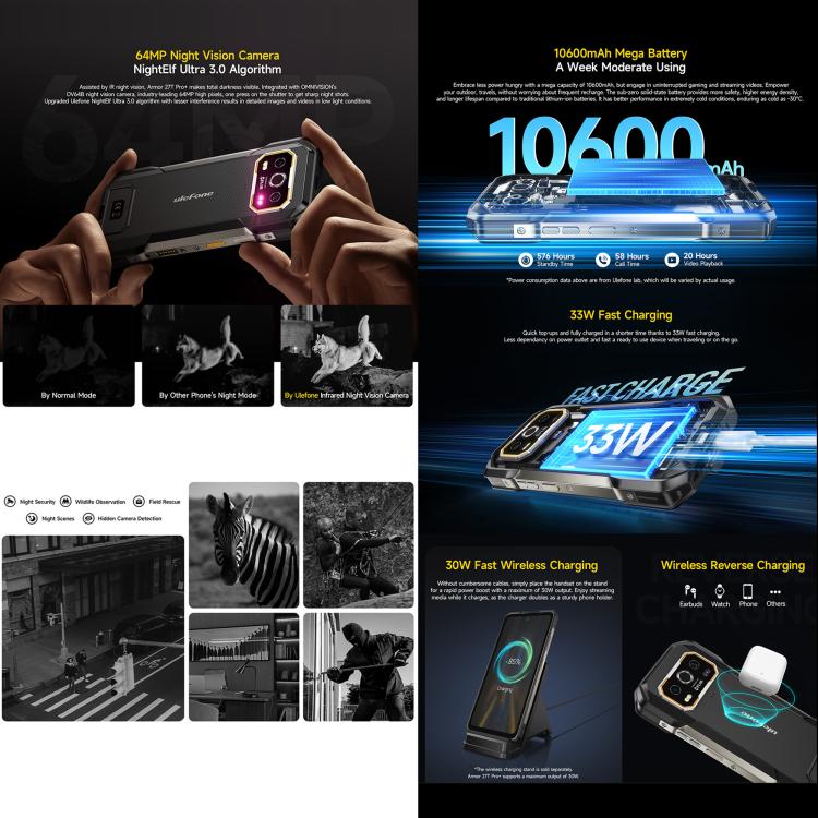 SunskyOnline's tweet image. Ulefone Armor 27T Pro+
 
➤ FLIR 3.5 Professional Thermal Imaging
➤ 10600mAh Low-Temp Solid-State Battery
➤ 64MP Night Vision Camera
➤ uSmart Expansion Connector for Accessories
 
👉bit.ly/4rgtauf
#Armor27TPro #ThermalVision #RuggedKing #FieldWork