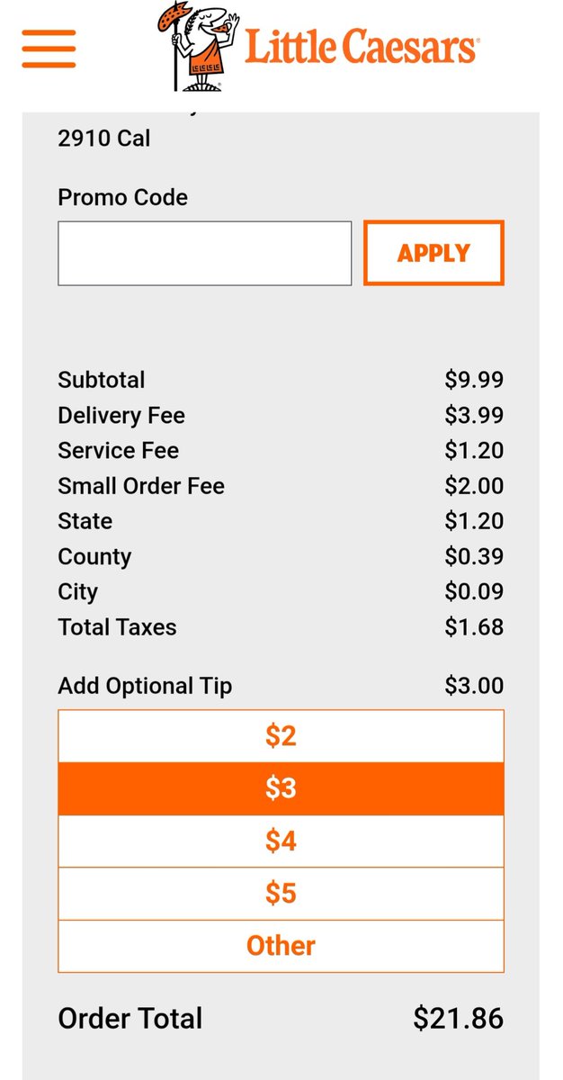 donk_todd's tweet photo. @littlecaesars Penatly for not ordering more. Got it. 

Ripoff Ripoff. https://t.co/L0XLfZ5nry