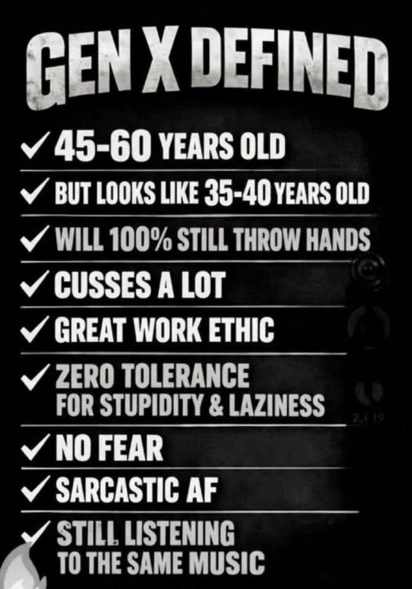 SouthernChick's tweet photo. Proud Gen-X https://t.co/U3nCpI3Ct2