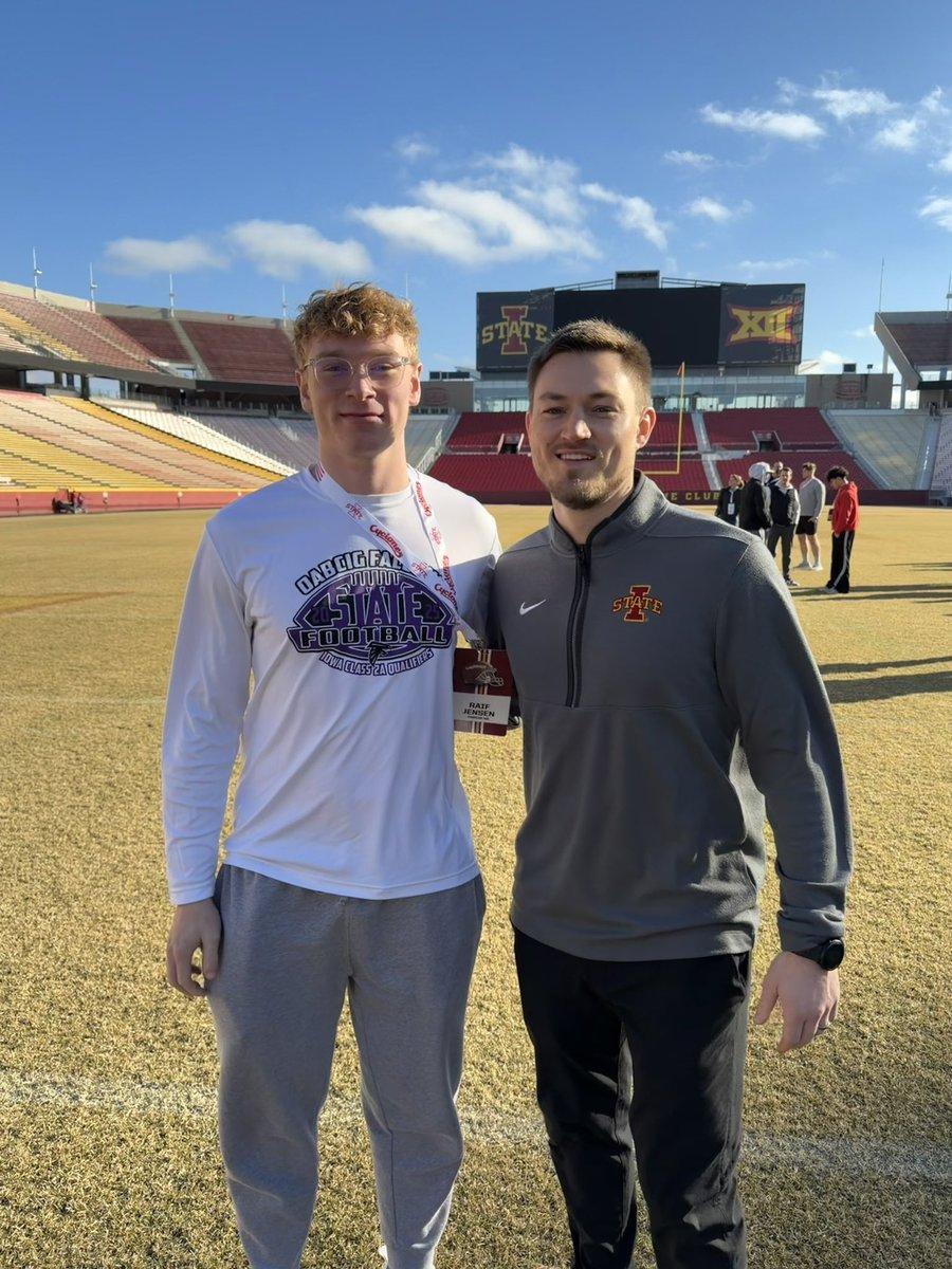 Thank you <a href="/CycloneFB/">Iowa State Football</a> for a great visit <a href="/PeteMenage/">Pete Menage</a> <a href="/CoachBobbit/">Jesse Bobbit</a>