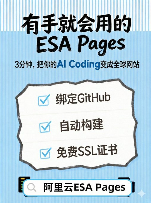 ickspec's tweet photo. 用过不少云页面服务，发现阿里云 ESA Pages 实在：部署快到离谱，Git push 秒级上线，价格克制无隐藏收费，静态资源优化全自动。没有花哨功能，该稳的特别稳。特别适合不想折腾基础设施、只想专注写代码的团队。对比后有种刚刚好的舒服感。
 #阿里云ESA #ESAPages #前端开发 https://t.co/L2JMSBePSL
