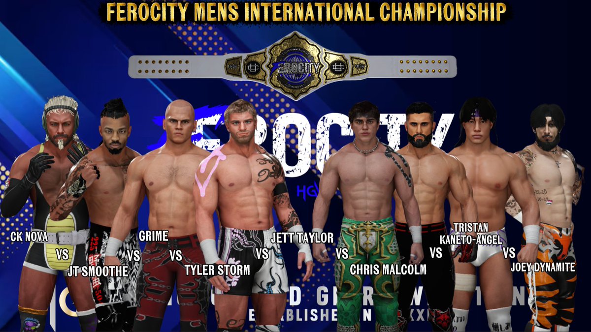 Our Co Main Event of the evening will see the Men's International Championship match taking place in an 8 man Gauntlet Eliminator! CK Nova, JT Smoothe, GRIME, Tyler Storm, Jett Taylor, Chris Malcom, Tristan Kaneto-Angel and Joey Dynamite battle to be the first! <a href="/JT_DA_SAVAGE225/">JT Smoothe/ #BlackLivesMatter #Blackout2020 ✊🏿✊🏽</a>