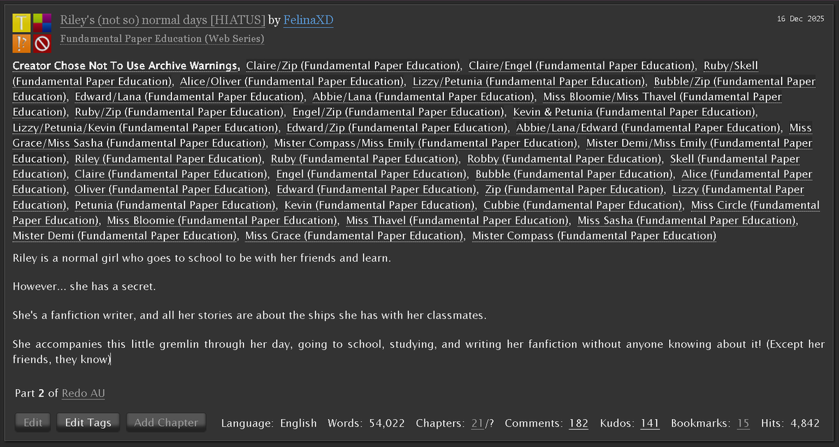 felina_xd's tweet photo. Important!
Some of you may have already suspected this, while others may not, so I'm now making it official: the publication of the main Redo AU story is going on indefinite hiatus.

Sorry guys :(

#FPE #fundamentalpapereducation #fpeAU #FPEredoAU https://t.co/FKz7rYGhax