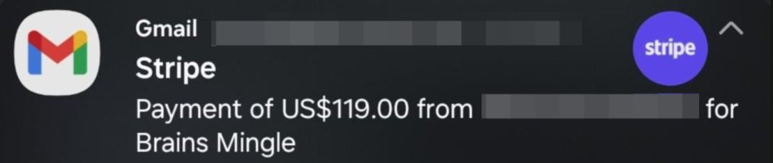 As a founder, nothing makes me happier than seeing messages like these on <a href="/BrainsMingle/">BrainsMingle</a>: YET ANOTHER PAYING USER🥳🥳🥳🥳🥳🥳