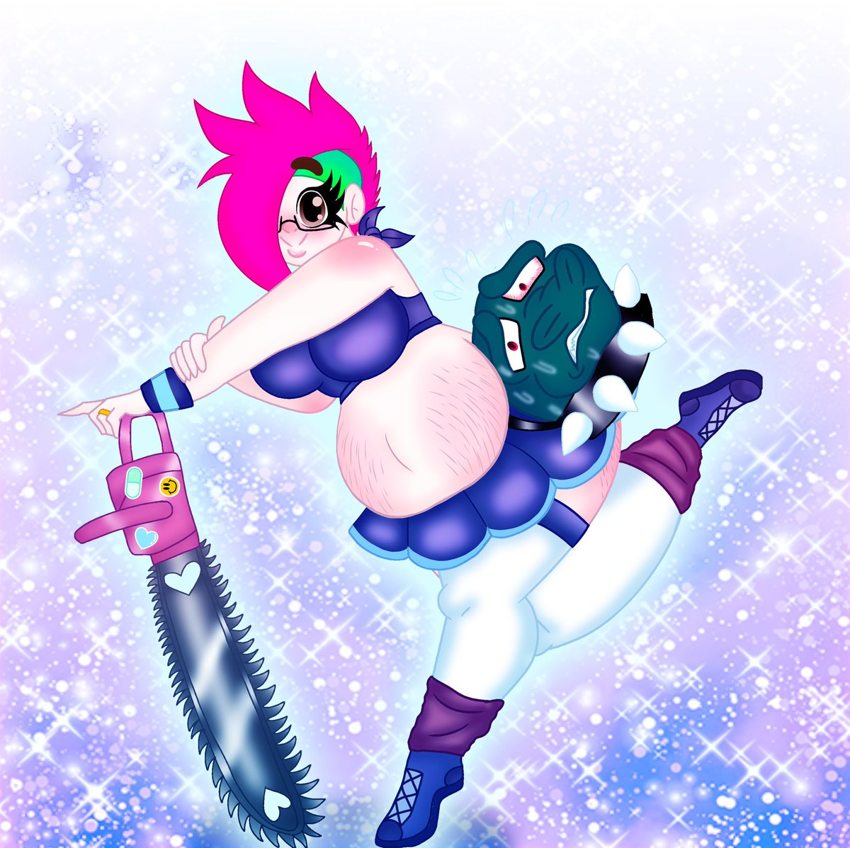 Zombies are soooo annoying! But atleast I still got my hubby with me!
#KingKRool #Selfship #lollipopchainsaw