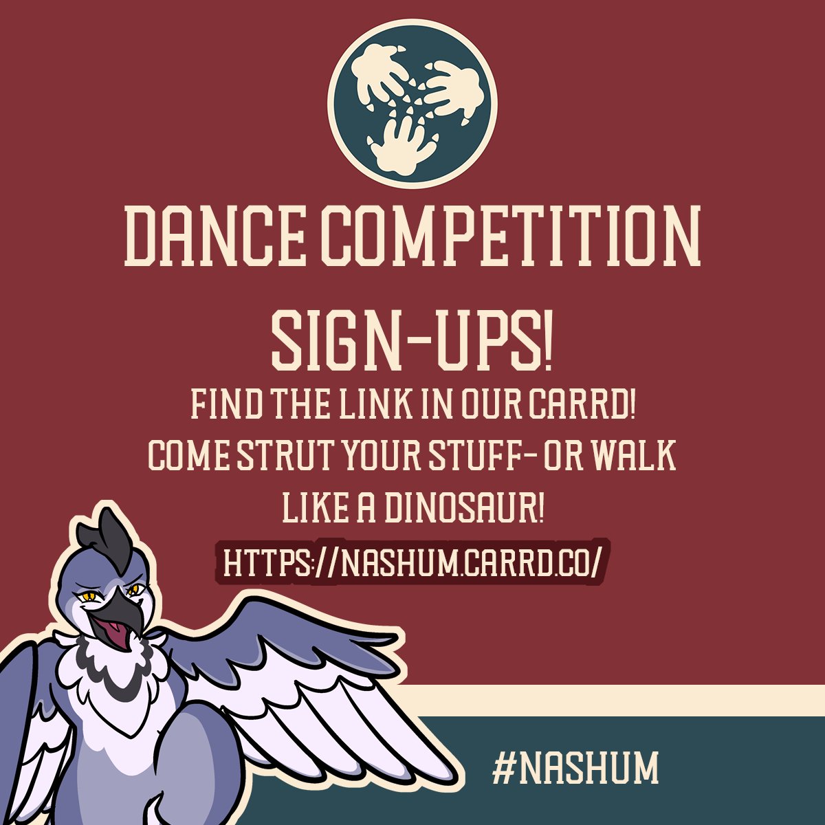 Nashumfurcon's tweet photo. Got moves to show off? Come sign up for our Dance Competition! You know where to find that link!
#nashum #furryconvention #dancecomp https://t.co/9NNQr96qAY