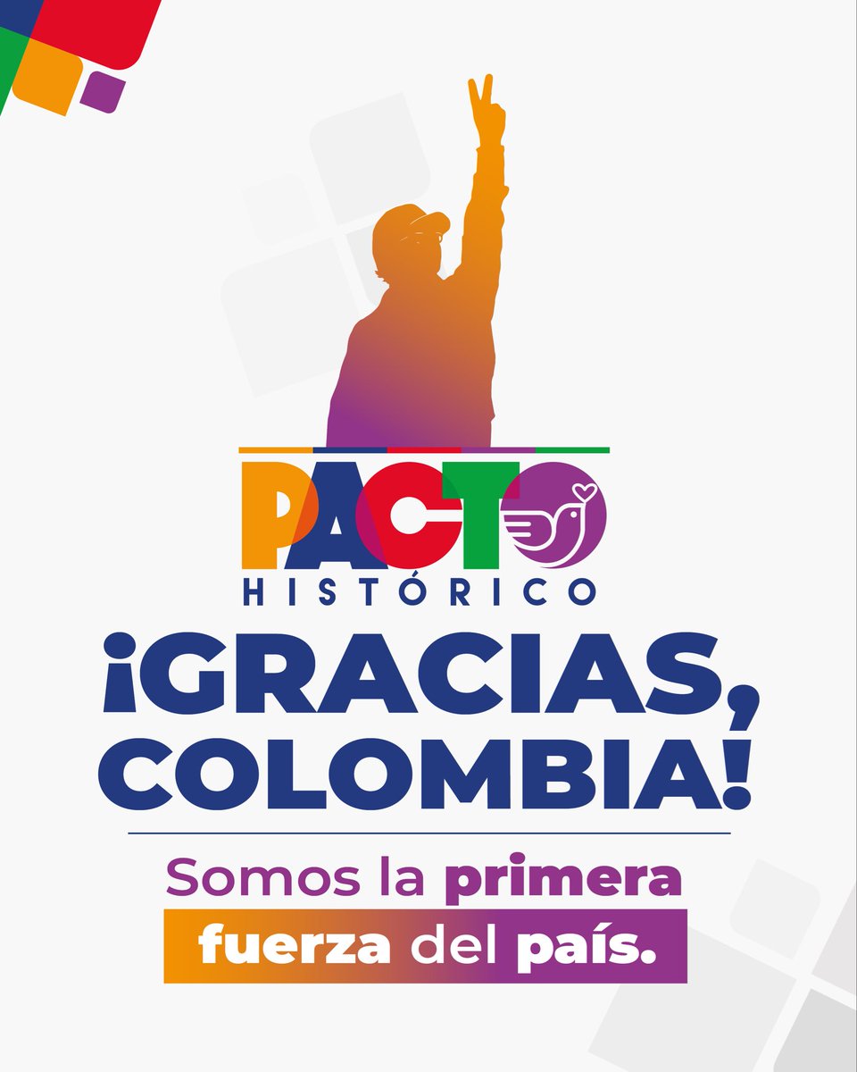 ¡Gracias, Colombia! 💛💙♥️

Seguimos siendo la fuerza más importante del país, y vamos por más con <a href="/IvanCepedaCast/">Iván Cepeda Castro</a>  Presidente en primera. 💪🇨🇴
