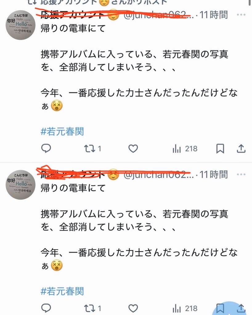 minamonami_____'s tweet photo. 昨日の若元春関は変化！
このかわいそうな人を思い出した🥺
11月場所の横綱豊昇龍との取り組みで若元春関が変化したら、写真全部消すって人🤣🤣🤣
もうさすがにファンやってないと思うけど😆

#若元春　関 https://t.co/nSHo75o6Sk