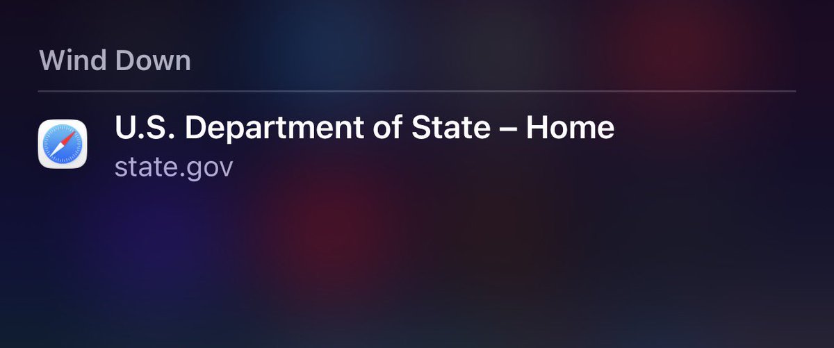 Thanks iPhone, really looking forward to winding down this Sunday evening with the State Department’s website