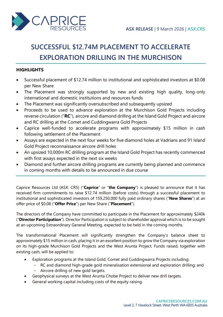 Caprice Resources tweet media