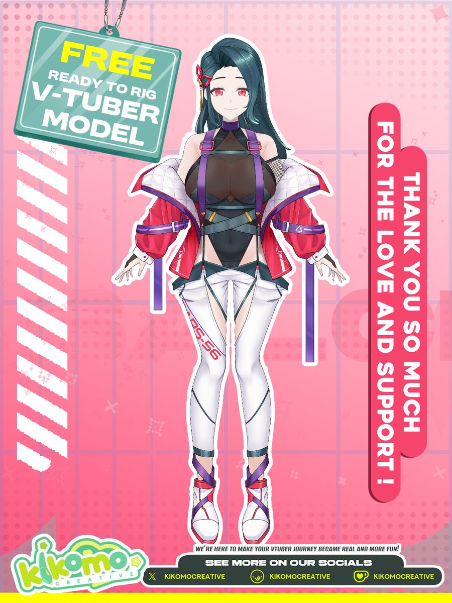 ⚠️ FREE READY TO RIG VTUBER MODEL⚠️ Thank you so much for all of your ...