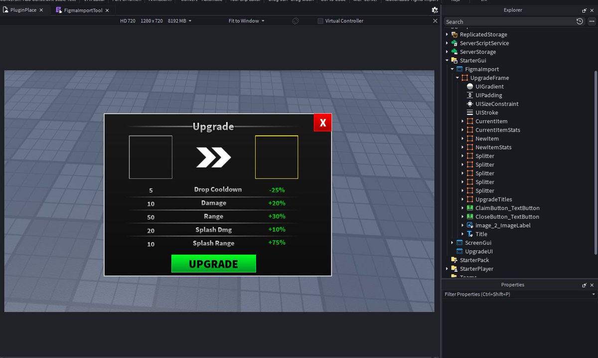 👀My brand new plugin can AUTOMATICALLY import figma UI in 2 CLICKS!! 🔥

Follow to get notified when it drops!

[this is only 1 of its many tools!]

DM me if you want to partner for its release.

#RobloxDev #UI #UX