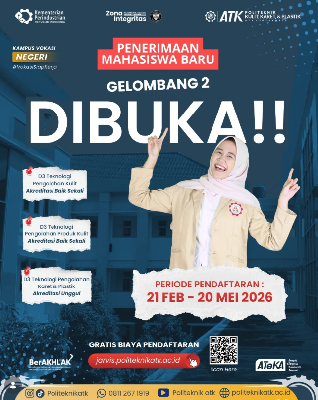 Beli kolak untuk buka puasa...
Politeknik ATK sudah buka gelombang 2😁

Adaptif - Berintegritas - Kolaboratif - Amanah

website: politeknikatk.ac.id
IG: @politeknikatk
Tiktok: @politeknikatk

WA: 08112671919

#kampusunggul
#politeknikatk
#atkunggul
#PMB2026
#Gelombang2