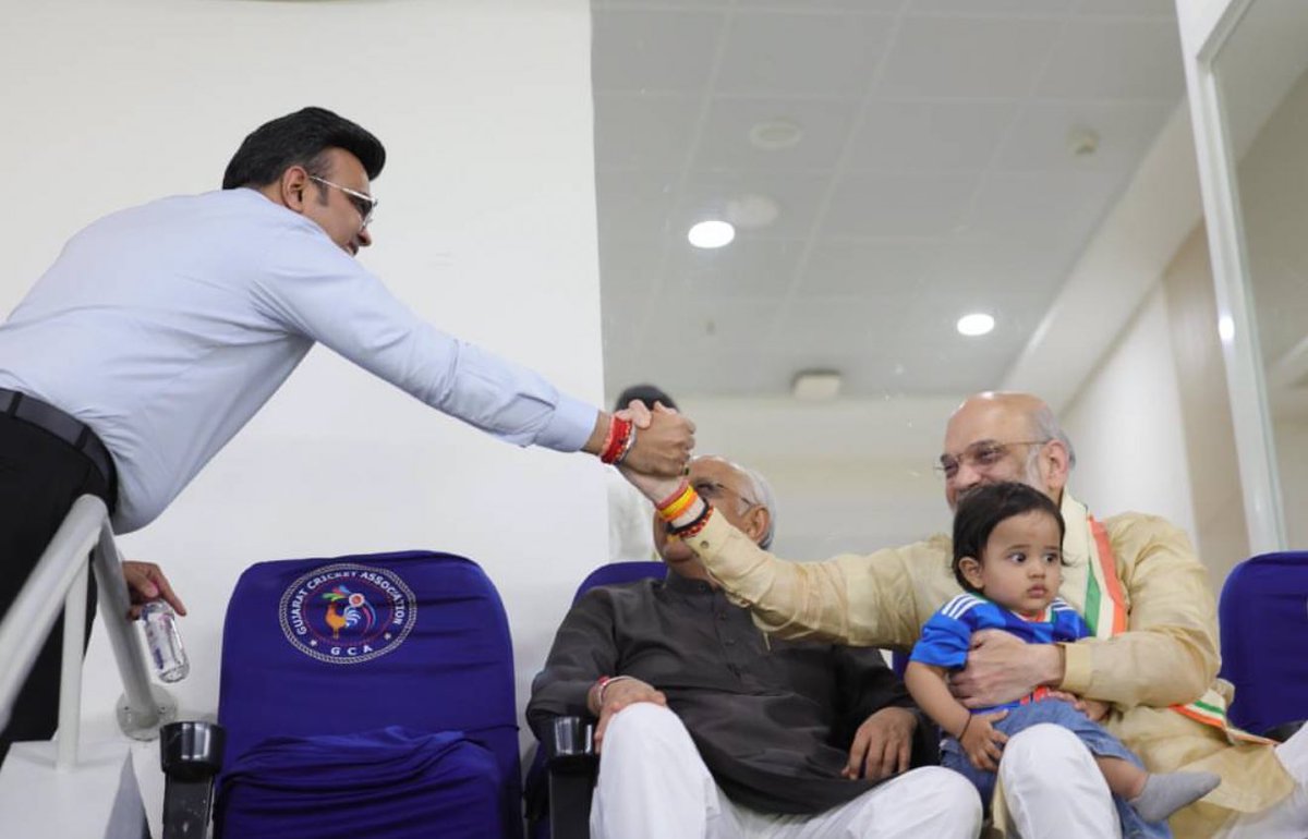 payalmehta100's tweet photo. A rare public expression of emotion between this father and son duo…

@AmitShah @JayShah https://t.co/EqQ6g2skfi