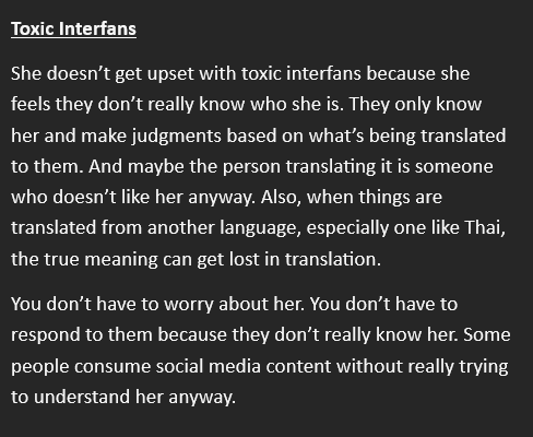LC357292's tweet photo. E Live Recap: Toxic Fans

// I’m going to disagree with her about not responding. I think we should always try to stop misinformation from spreading about her. Don’t respond to the toxicity, but please do correct misinformation.

#อิงฟ้ามหาชน #EngfaWaraha https://t.co/zKWuNCGIIa