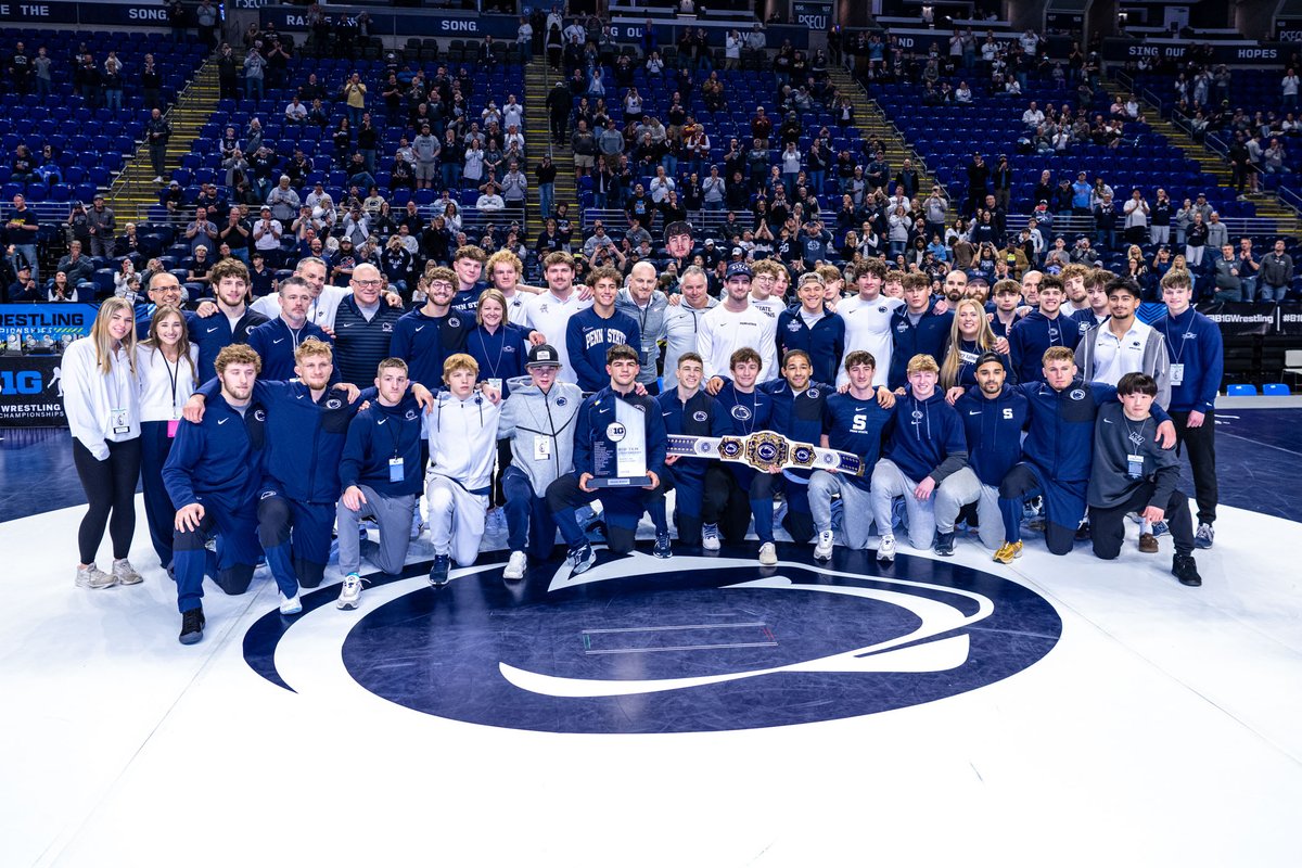 SJanickiPhoto's tweet photo. Congratulations Penn State - 2026 B10 Wrestling Championships https://t.co/Ixk08oqYIT
