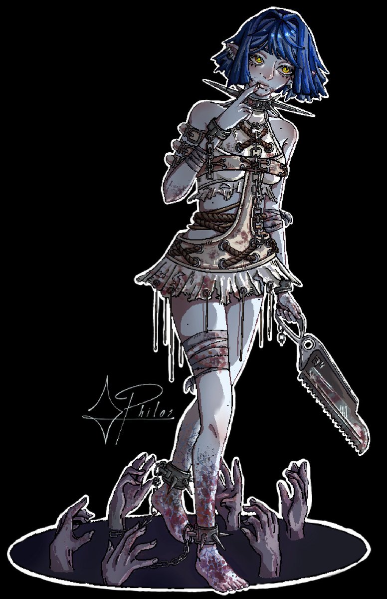 phi1os's tweet photo. horror theme #oc again :p https://t.co/KLy8To6JJ8
