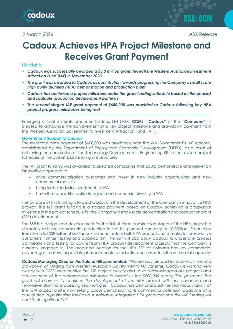 Cadoux Limited tweet media