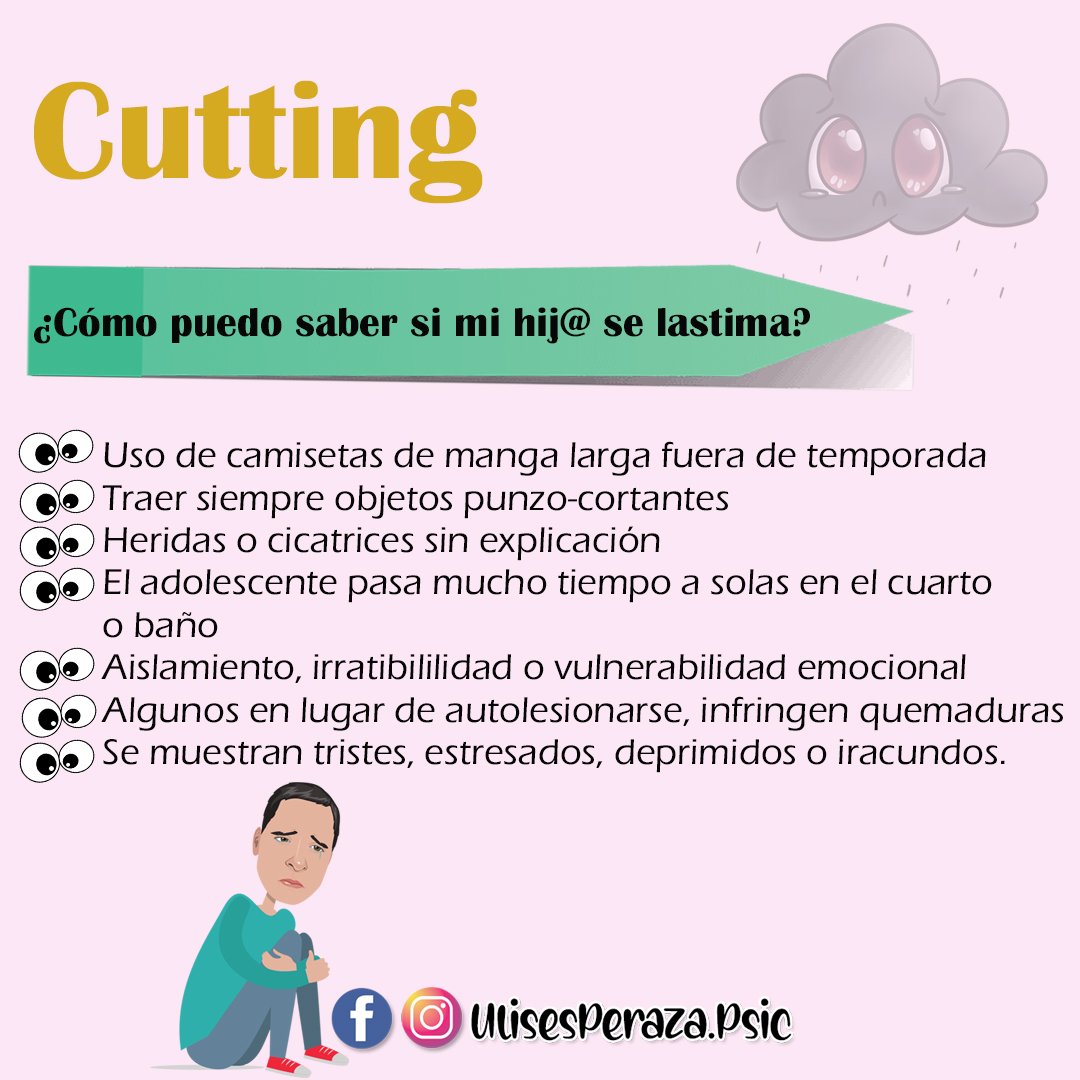 UlisesPerazaC's tweet photo. "Cutting"
El pasado 01 de #Marzo2026 se habló acerca de la concientización sobre la autolesión.
🔈 No es un chiste, no es broma, es algo serio y las #Adolescencias merecen ser escuchadas.
⚠️ Si notas que tu hija/o está pasando por estos indicadores acompáñalo con un profesional. https://t.co/4Q4JY6ah8x