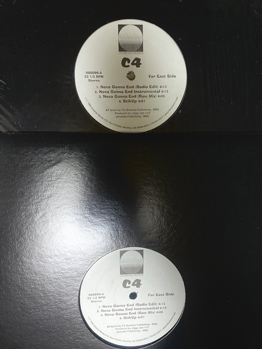 MESSIAHRECORDS's tweet photo. C4 Never Gonna End/Stick Up/No Doubt/Ready To Roc/C4
#couplecopies #1996 #igotdoubles
#secondcopy #indierap https://t.co/umc6AadzJR