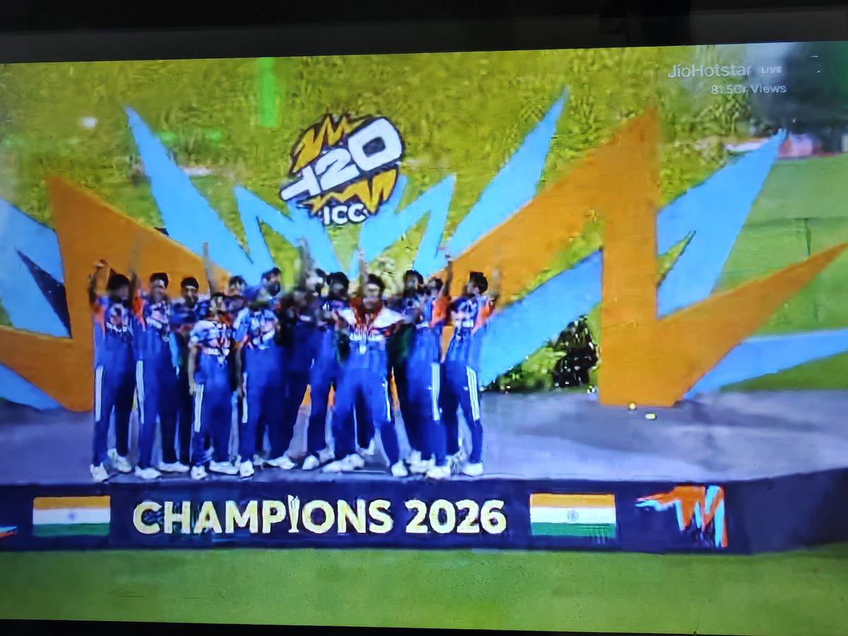 vikaskmothwal's tweet photo. ICC T-20 WORLD CUP2026 जीतने पर सभी भारतीयों को हार्दिक बधाई https://t.co/iB37dLDfXj