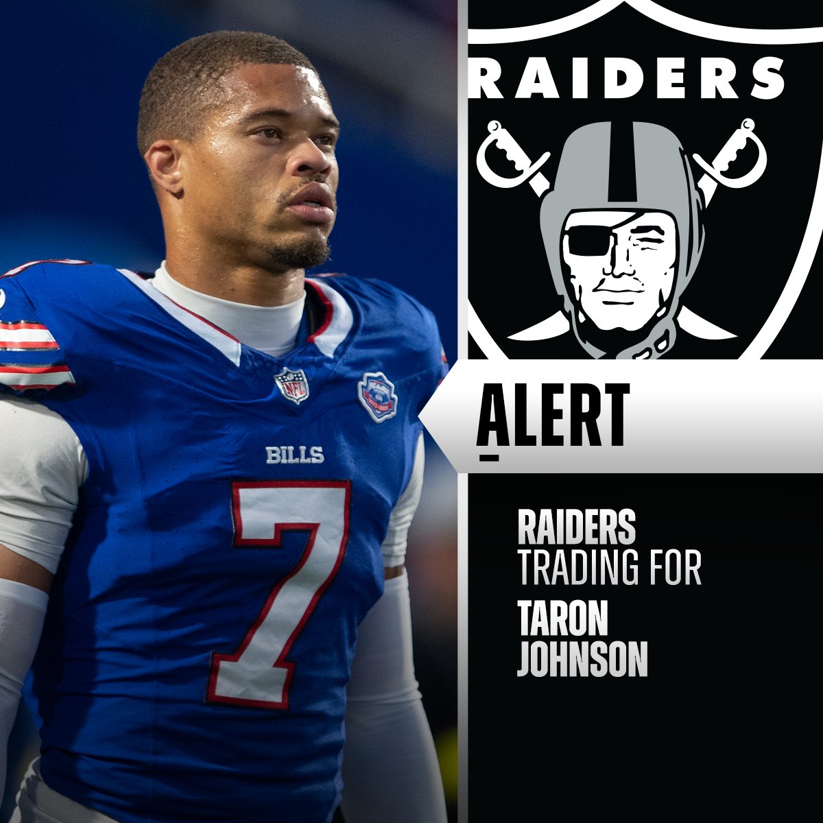 TRADE: Bills trading CB Taron Johnson to the Raiders. (via @RapSheet)