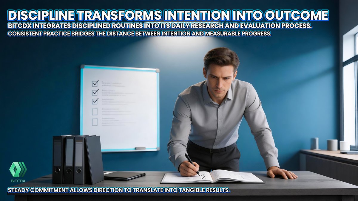 BITCDX_Global's tweet image. ✨ Intention grows stronger through steady discipline. 📊
🧠 Repetition turns plans into visible progress. 🚀
🌱 Small deliberate steps shape meaningful direction.
🤝 Bitcdx supports sustained commitment for lasting outcomes. 🌟

#Bitcdx #Discipline #LongTerm #SustainableProgress
