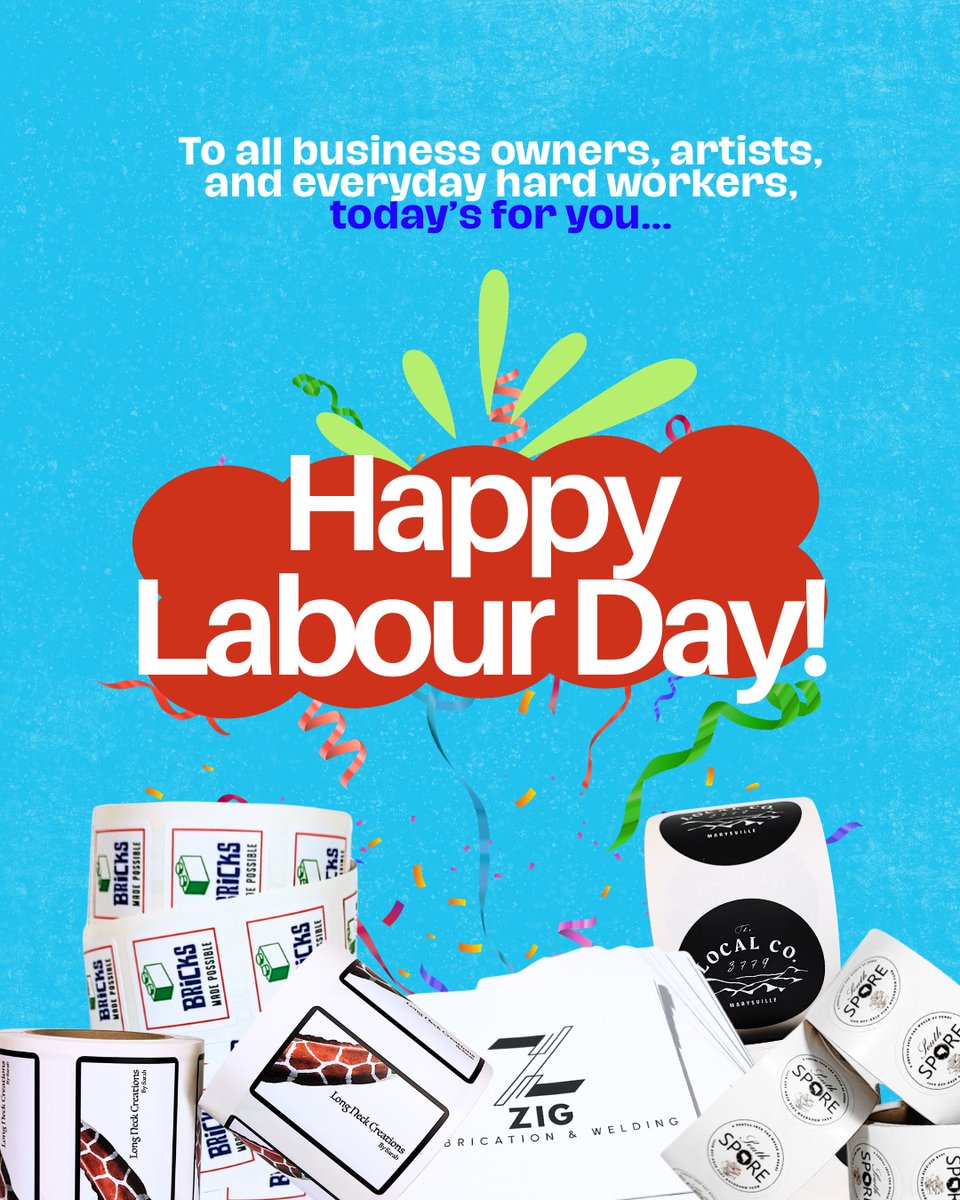 StickerooAu's tweet image. Running a business means no real “day off”… but today we celebrate you anyway. 💪

To the makers, packers, designers &amp;amp; dreamers, happy Labour Day from Stickeroo 💙

#Stickeroo #CustomStickers #StickerPrinting #SmallBusinessAU #ArtistsAU