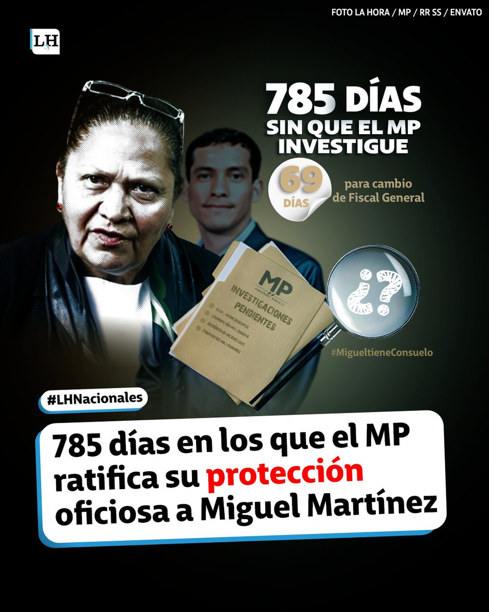 #LHNacionales | SIGUE EL CONTEO 🕵‍♂⌛
Van 785 días y el MP aún no ha iniciado alguna investigación de oficio en contra de Miguel Martínez por posibles hechos de corrupción.
Estos son los detalles ➡ bit.ly/4o2CWQ7