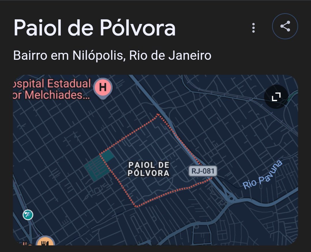 O ano era 2008 fui parar no bairro do paiol em nilopolis......
O resto é história..