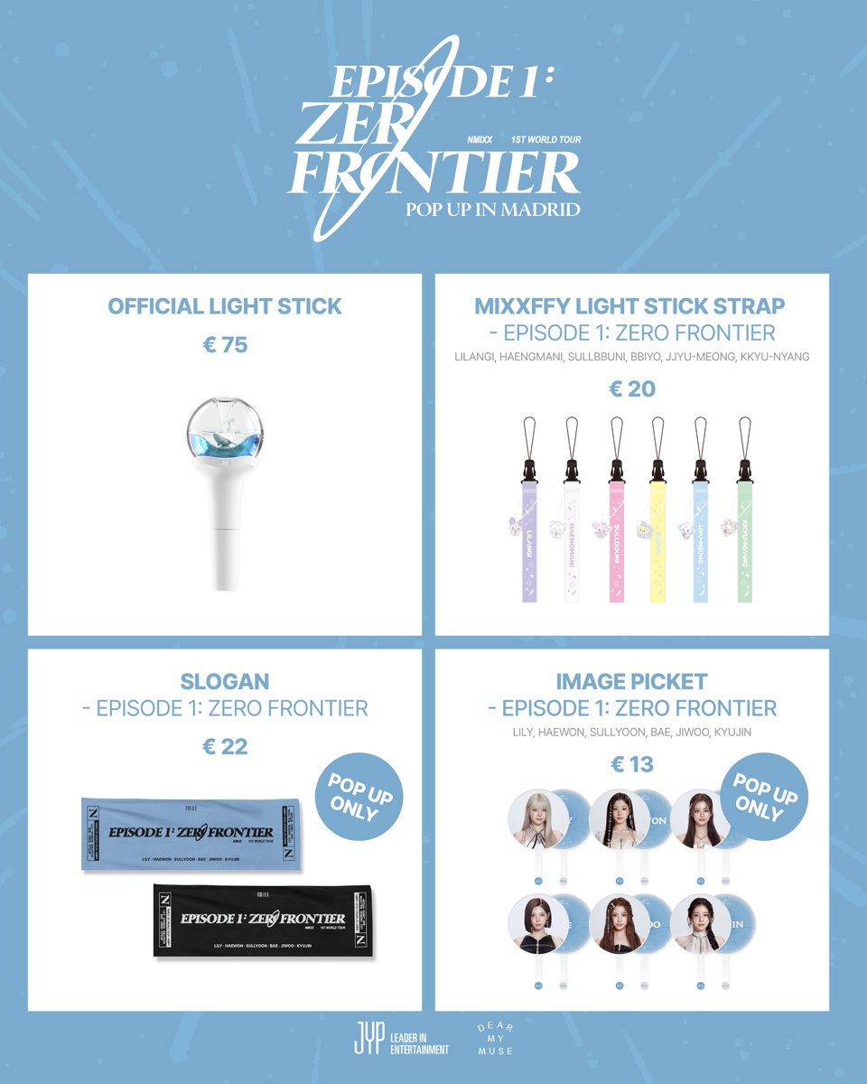 nmixx_wt_popup's tweet photo. NMIXX EPISODE 1 : ZERO FRONTIER POP-UP IN MADRID

📢 MERCH LIST(Lista de merchandising)

🗓️2026.03.13(FRI) - 2026.03.22(Sun)
⏰Mon–Thu: 11:00 – 20:00 (CET) / Fri–Sun: 11:00–21:00 (CET)
📍X-Madrid C/ OSLO 53, Local 73, 28922, ALCORCÓN, MADRID

#NMIXX #ZEROFRONTIER #NMIXX_POPUP #엔믹스팝업 
#NMIXX_POPUP_IN_MADRID