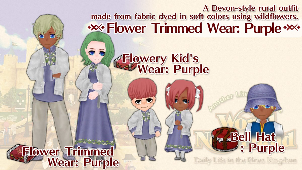 WN_ElneaKingdom's tweet photo. "WorldNeverland-Elnea Kingdom" Nintendo Switch ™ Edition. We have released a new DLC "Flower Trimmed Wear: Purple"
#WorldNeverland #Elnea #LifeSimulation #NintendoSwitch #Switch
https://t.co/gkwSL946gk https://t.co/4ulDUVlzWj