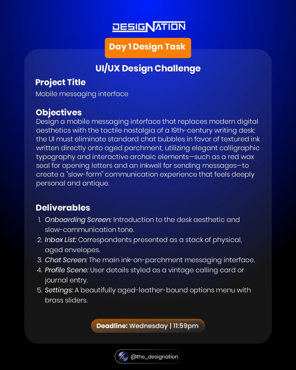 The_DesigNation's tweet image. Happy New Week, Creatives! 🧡💙

Frame 1 - Graphics Designers 
Frame 2 - UI/UX Designers 

Let's see your typography game!
Quote this post with your designs 🔥