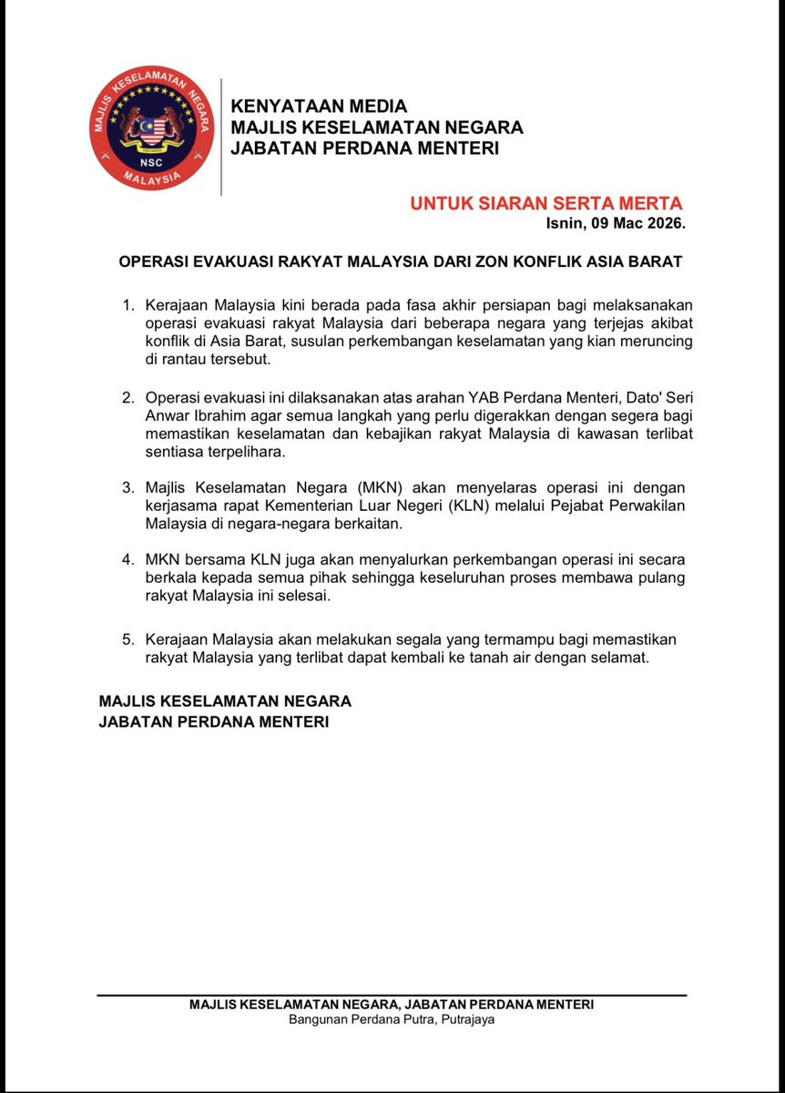 MAJLIS KESELAMATAN NEGARA tweet media