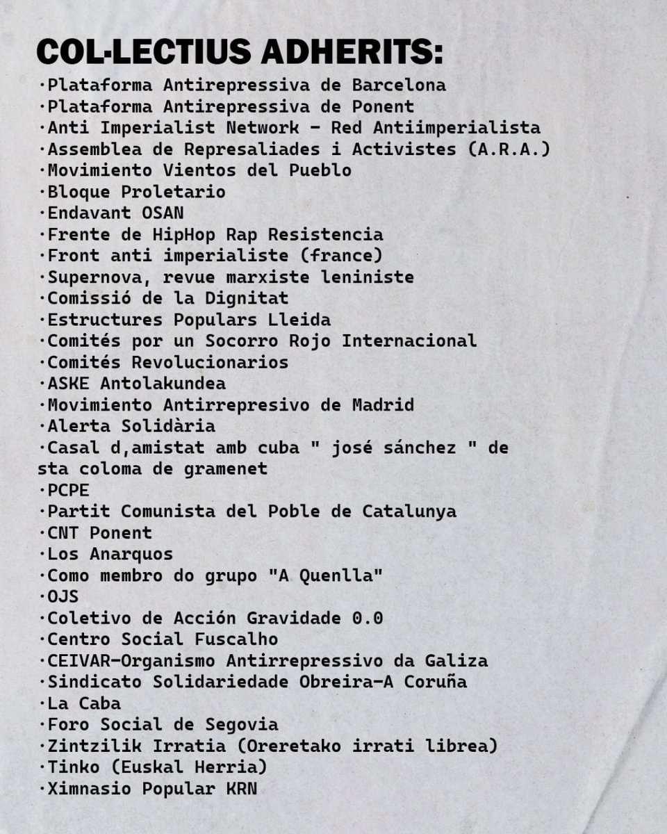 Plataforma Antirepressiva de Ponent tweet media