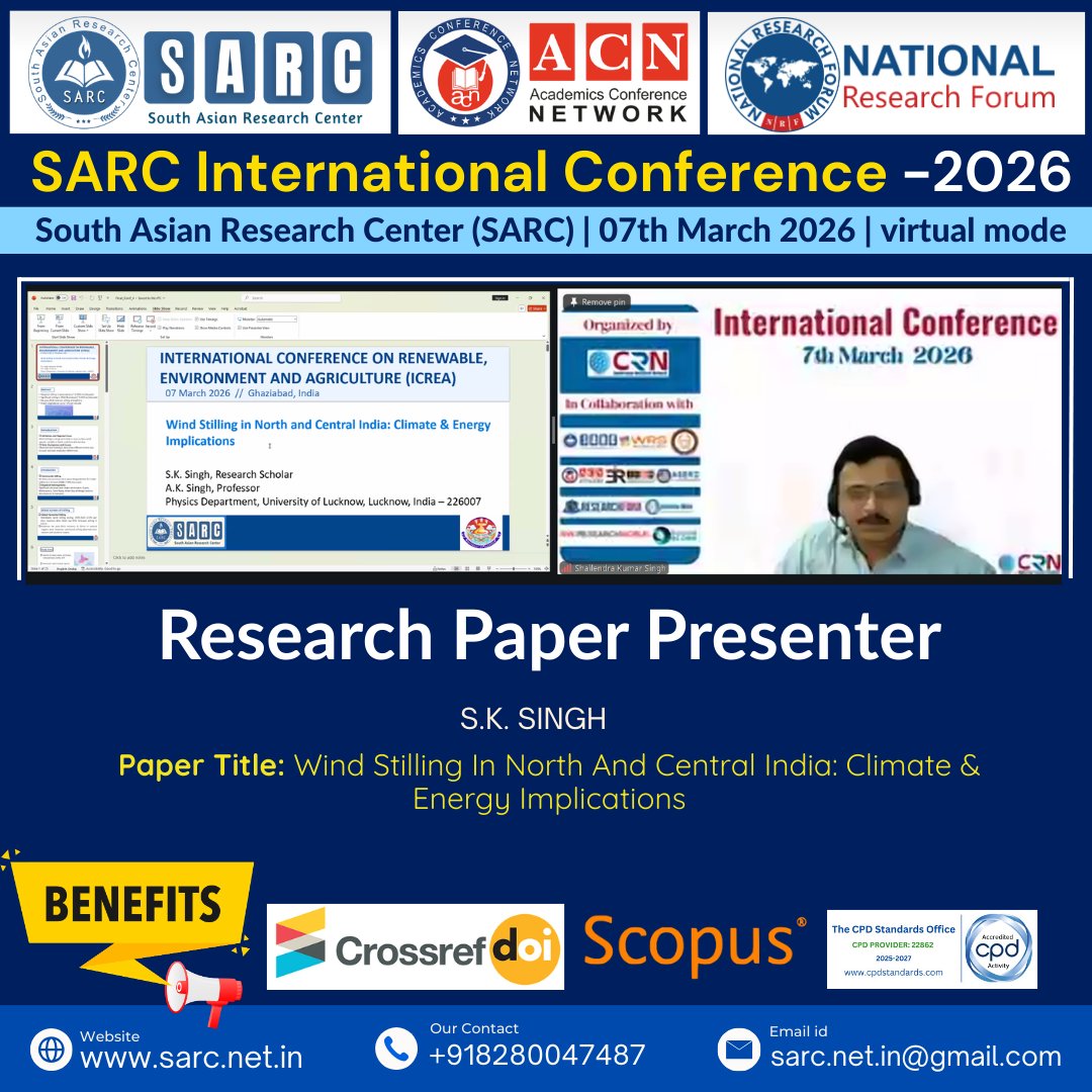 SARCCONFERENCE's tweet photo. The South Asian Research Center (SARC) successfully conducted the International Virtual Conference, bringing together researchers, academicians, and professionals from around the world to share their knowledge, research, and innovative ideas. 

#SARC #InternationalConference https://t.co/71VMbfviF8