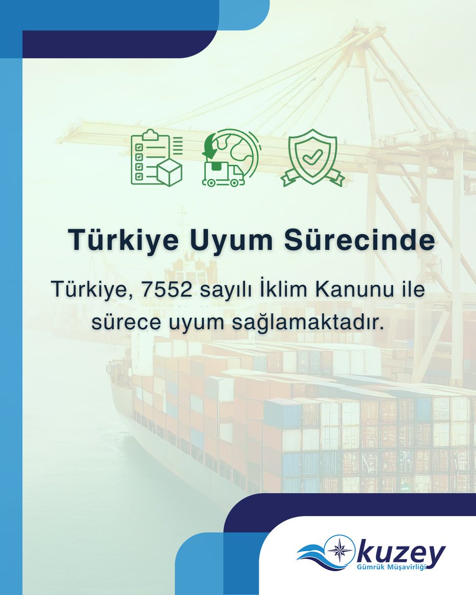 KuzeyGumruk's tweet photo. Avrupa Birliği ile ticarette yeni bir dönem, 1 Ocak 2026 itibarıyla mali yükümlülüklerle birlikte başlıyor. Sınırda Karbon Düzenleme Mekanizması (CBAM) kapsamında artık sadece raporlama değil; sertifika alımı, mali yükümlülükler ve sıkı denetim süreçleri devreye giriyor. https://t.co/GewF8xknSh