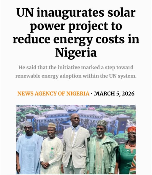 #SolarPowerNigeria
After the #Nigeria Presidential Villa, the #UnitedNations house in #Abuja is demonstrating how institutions can lead by example in accelerating Nigeria’s transition to clean and renewable energy. This move highlights the growing role of solar energy in