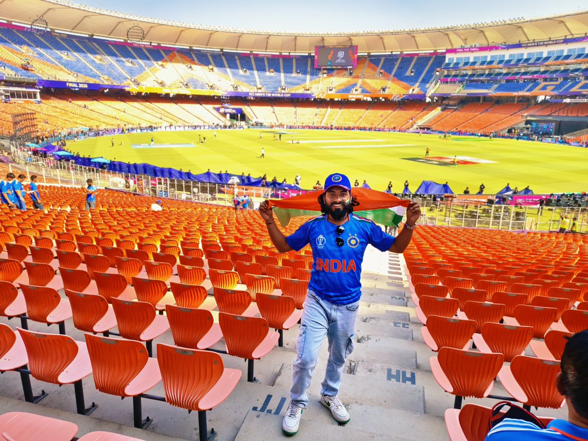AdepShantanu's tweet photo. What an experience at Narendra Modi Stadium! 🏏 World-class hospitality, seamless arrangements, and incredible ground support. Managing such a massive crowd so smoothly is truly commendable. And what a game to witness live! 👏🔥
@narendramodi  @ICC @cricketworldcup https://t.co/lBXndjLabE