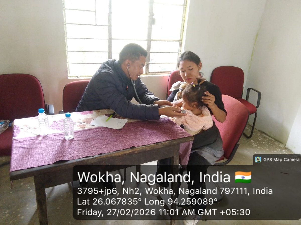 DHEWWOKHA's tweet photo. Free medical camp &amp; Aadhar enrollment in collaboration with Health &amp; Family welfare was held on 27th Feb 2026 at Lotsu HQ covering 7 villages. @MinistryWCD @DC_Wokha https://t.co/56fSdPwjlv